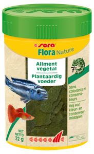 Sera Flora Nature 100ml - Vezelrijke Vlokkenvoeding voor Plantenetende Siervissen