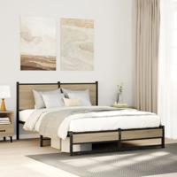 Bedframe zonder matras metaal sonoma eikenkleurig 137x190 cm