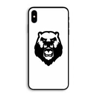 Angry Bear (white): iPhone XS Max Biologisch afbreekbaar hoesje