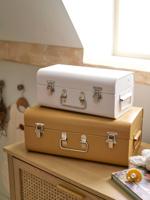 Set van 2 metalen koffers kaneel