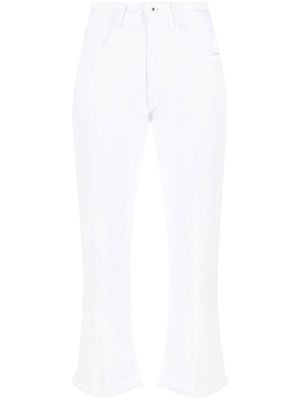 Jacob Cohën jean Kate Crop à bords francs - Blanc