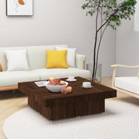 Salontafel 90x90x28 cm bewerkt hout bruin eikenkleur