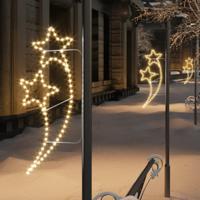 VidaXL Lichtkabels 2 st stervormig warmwit 125,5x53x4,5 cm