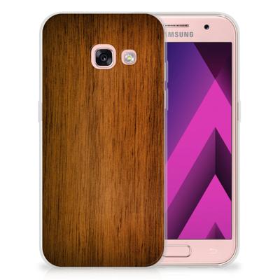 Samsung Galaxy A3 2017 | Bumper Hoesje | Donker Hout