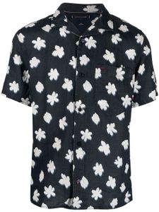 Tommy Hilfiger chemise Mono Flower en lin - Bleu