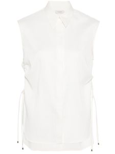 Agnona chemise à lien de resserrage - Blanc