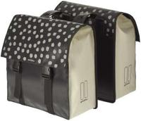 Dubbele fietstas Basil Urban Load 48-53 liter 41 x 18 x 46 cm - zwart met reflecterende stippen - thumbnail