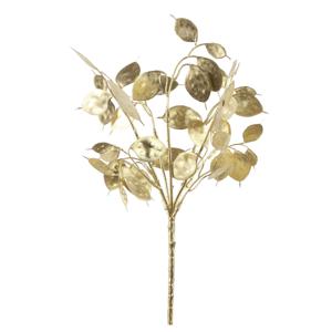 Kunsttak/kunstbloem - Lunaria - metallic goud - 40 cm - kunststof