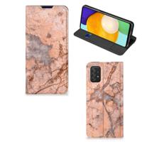 Samsung Galaxy A03s | Standcase | Marmer Oranje