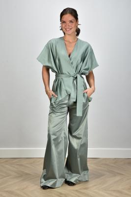 Sea Me Happy broek Super Woody Shiny Cotton sage green