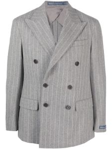 Polo Ralph Lauren blazer rayé à boutonnière croisée - Gris