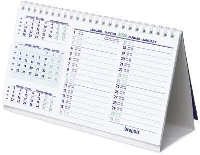 Brepols bureaukalender, horizontaal, 2026