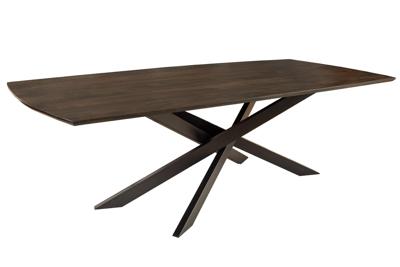 Eettafel SIGNUM 220cm mangohout donkerbruin grijs - 45837