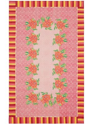 Lisa Corti nappe en coton à fleurs - Rose