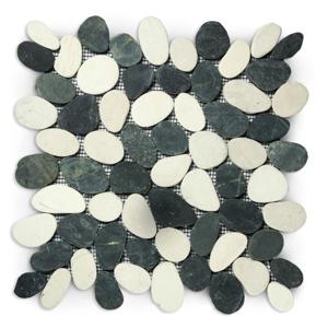 Stabigo Pebble S sliced tumb honed mix black & white 30x30 cm
