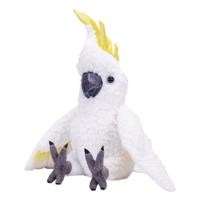 Wild Republic kaketoe knuffel - wit - 30 cm - pluche - vogel