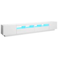 The Living Store Tv-meubel Hifi RGB LED-verlichting - 260 x 35 x 40 cm - wit