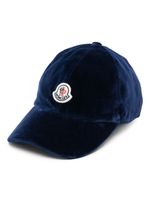 Moncler casquette en coton à logo appliqué - Bleu - thumbnail