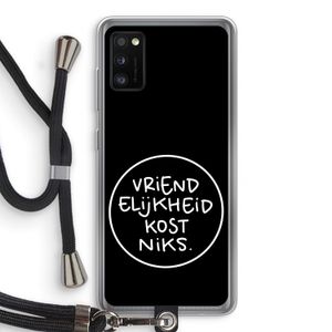 Vriendelijkheid: Samsung Galaxy A41 Transparant Hoesje met koord