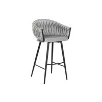 Kruk Home ESPRIT Zwart Grijs Metaal 58 x 53 x 101 cm