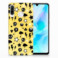 Silicone Back Case Huawei P30 Lite Punk Geel - thumbnail