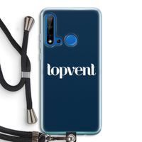 Topvent Navy: Huawei P20 Lite (2019) Transparant Hoesje met koord