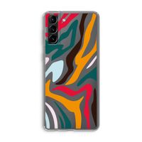 Colored Zebra: Samsung Galaxy S21 Plus Transparant Hoesje