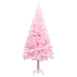 The Living Store Kunstkerstboom - Roze - 120 cm - LED-verlichting - PVC