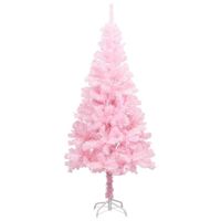 The Living Store Kunstkerstboom - Roze - 120 cm - LED-verlichting - PVC