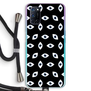 Eyes pattern: Oppo A72 Transparant Hoesje met koord