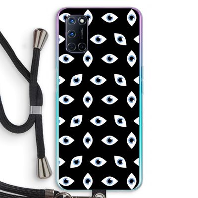 Eyes pattern: Oppo A72 Transparant Hoesje met koord