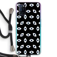 Eyes pattern: Oppo A72 Transparant Hoesje met koord