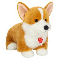 Knuffeldier Corgi hond - zachte pluche stof - premium kwaliteit knuffels - bruin/wit - 30 cm