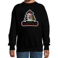 Dieren kersttrui tijger - zwart - kinderen - kerst sweater - kleding
