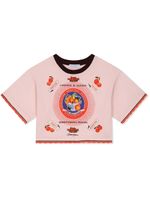 Dolce & Gabbana Kids t-shirt en coton à imprimé orange - Rose