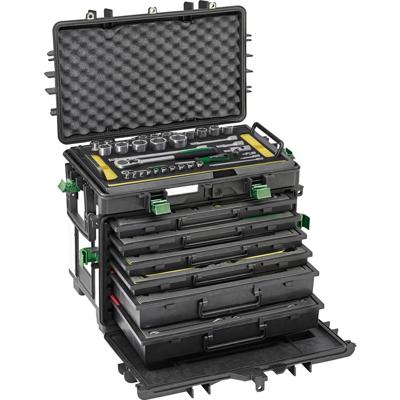Stahlwille 13243a WT/TS AVIONIK 98833005 Gereedschapsset Voertuig, Technicus, Sleutel, Ratelhandvat, Professioneel, Handwerker