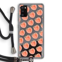 Just peachy: Samsung Galaxy A41 Transparant Hoesje met koord