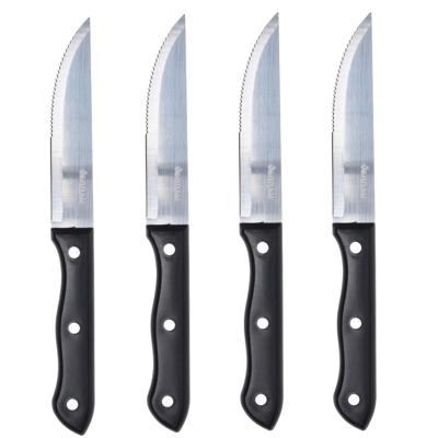 Excellent Houseware BBQ steakmessen set - 12x stuks - RVS - zilver - 33 cm