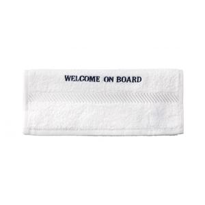 Captain&apos;s Collection Gastendoekje Welcome On Board Geborduurd 30 X 50 Cm Wit Default