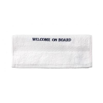 Captain&apos;s Collection Gastendoekje Welcome On Board Geborduurd 30 X 50 Cm Wit Default