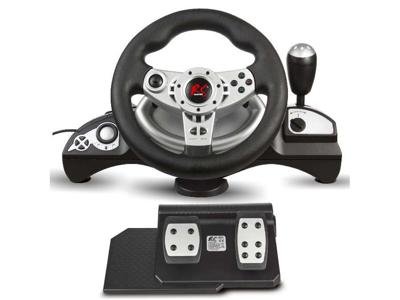 NanoRS RS700 game controller Zwart, Zilver USB Stuur Analoog/digitaal Android, Nintendo Switch, PC, PlayStation 4, Playstation 3, Xbox One