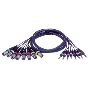 DAP FL68 Multikabel 8x XLR male naar 8x Stereo jack 6m