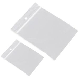 200x Kleine verpakkingszakjes met luchtdichte druksluiting/gripsluiting 55 x 65 mm en 120 x 180 mm