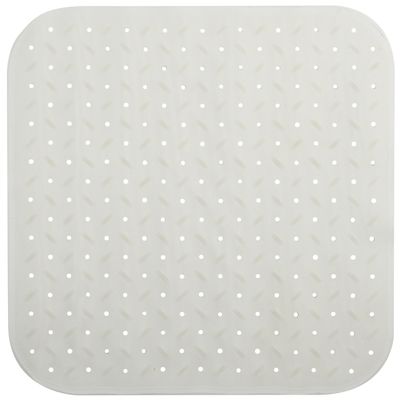 Douche/bad anti-slip mat badkamer - rubber - wit - 54 x 54 cm - vierkant