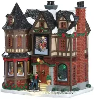 Lemax scrooge&apos;s manor verlicht kersthuisje Caddington Village 2017