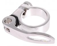 M Wave Zadelpenklem met snelspanner 31,8 mm zilver