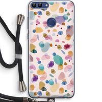 Terrazzo Memphis Pink: Huawei P Smart (2018) Transparant Hoesje met koord