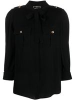 Elisabetta Franchi pussy-bow collar shirt - Noir - thumbnail