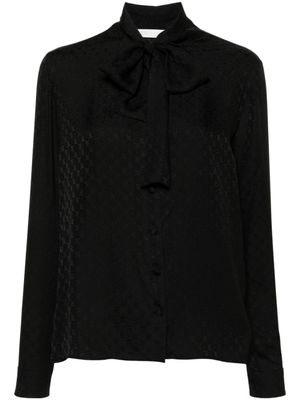 Palm Angels blouse à motif monogrammé - Noir