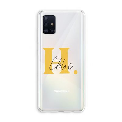 Amber Script: Galaxy A51 4G Transparant Hoesje